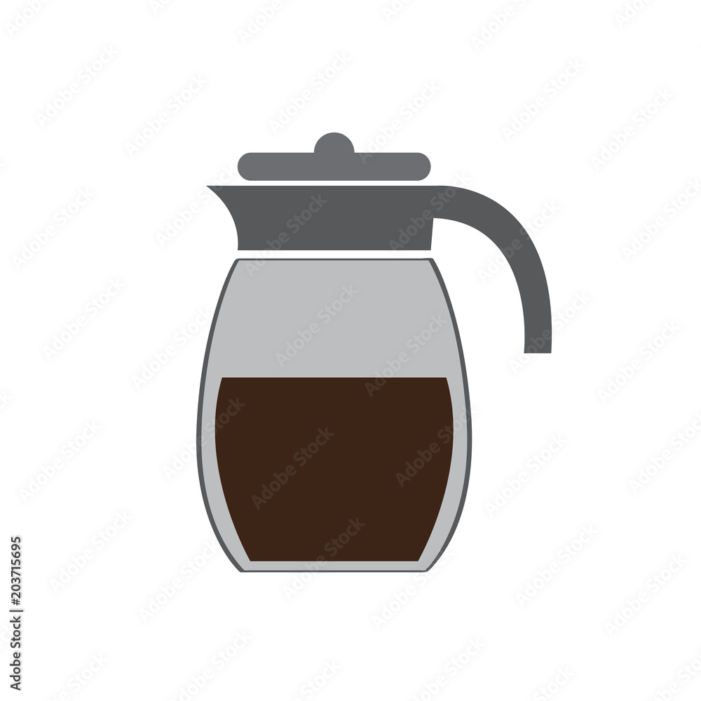 Obraz premium Isolated coffee pot silhouette