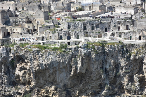 Italy, Basilicata, Matera, city of stones, Unesco heritage, capital of European culture 2019. Panorama from the Belvedere.