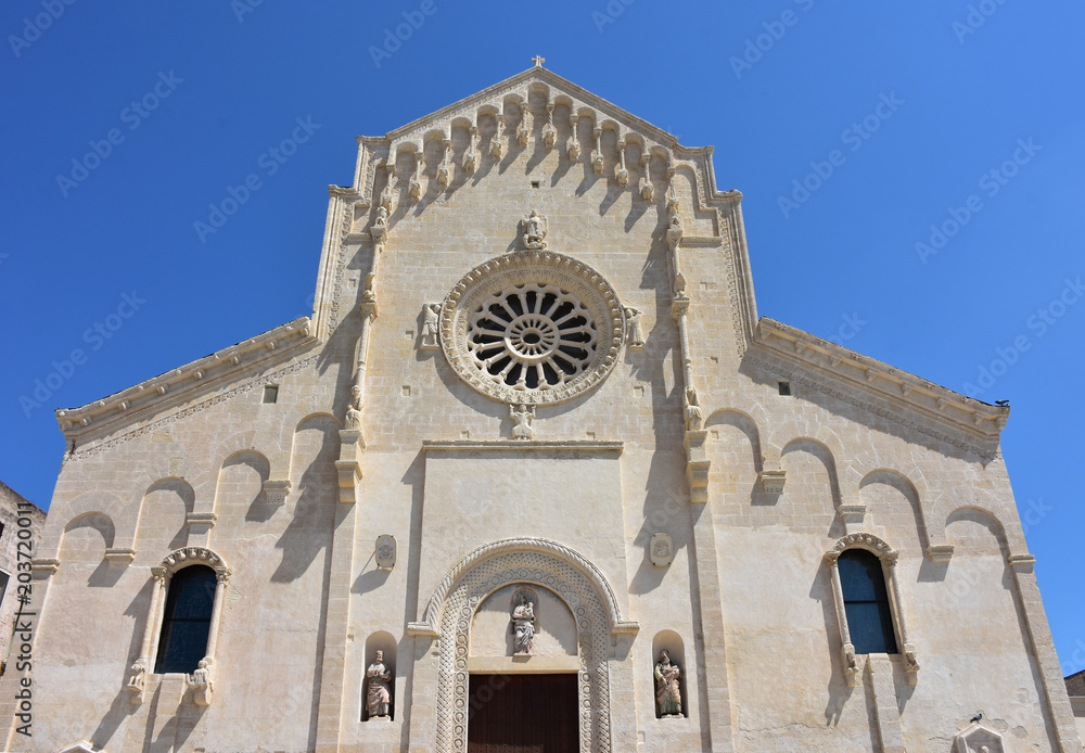 Italy, Basilicata, Matera, city of stones, Unesco heritage, capital of European culture 2019. Cathedral of Maria della Bruna. 