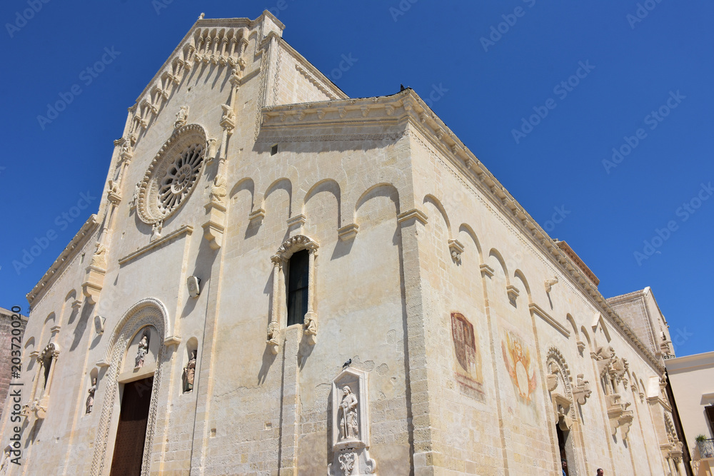 Italy, Basilicata, Matera, city of stones, Unesco heritage, capital of European culture 2019. Cathedral of Maria della Bruna. 