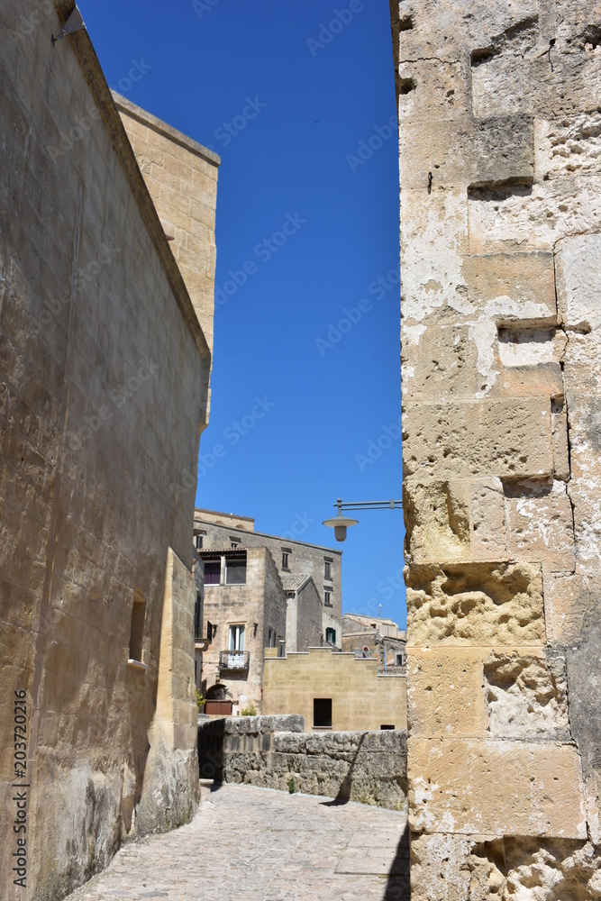 Italy, Basilicata, Matera, city of stones, Unesco heritage, capital of European culture 2019. View of the ancient city
