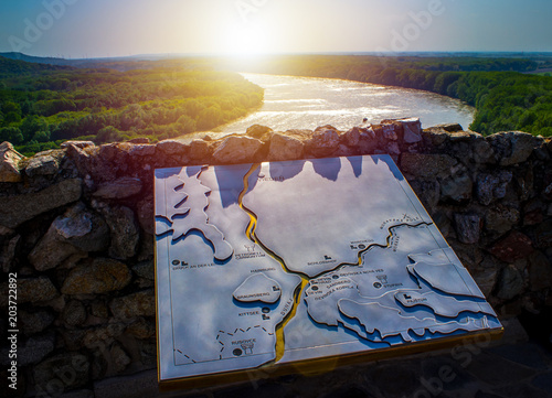 Photography Danube river view from castle Devin, Sklovakia