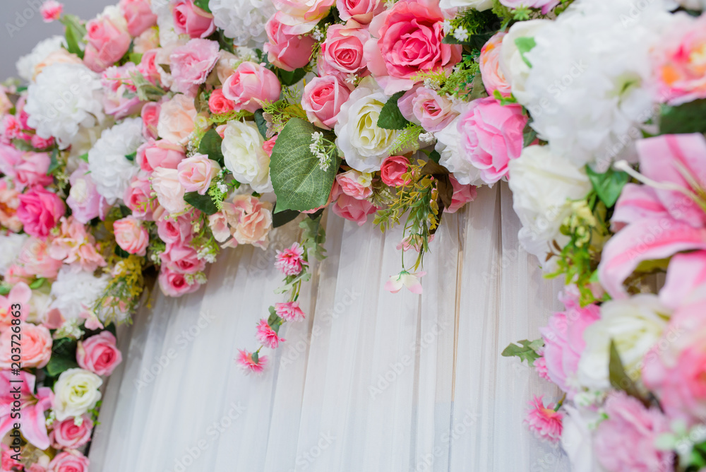 flower background, backdrop wedding decoration, rose pattern, Wall flower, colorful background, fresh rose
