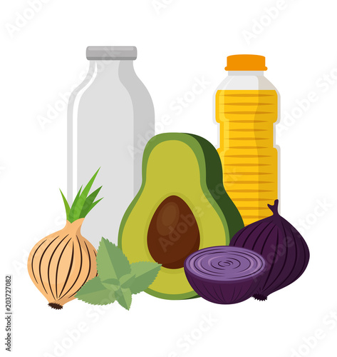 group of nutritive food icons vector illustration design