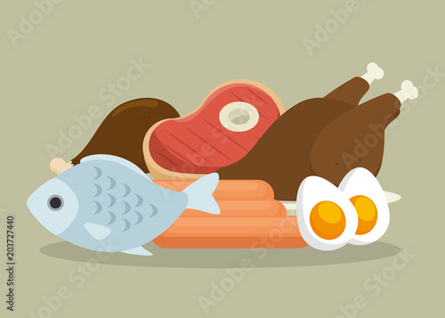 group of nutritive food icons vector illustration design