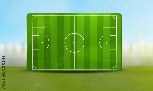 soccer field 3D illustration