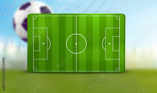 soccer field 3D illustratio...