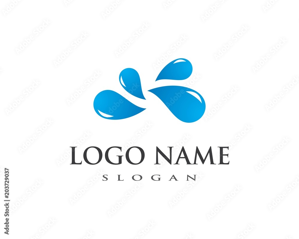 Obraz premium water drop Logo Template
