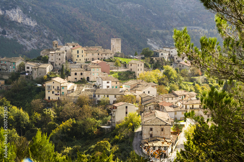 A view of Pierosara, little village near Genga and beautyful Frasassi caves photo