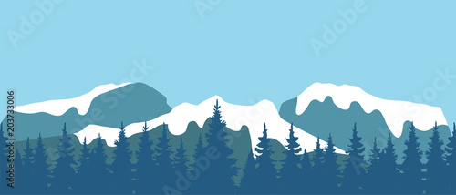 Vector Mountain Landscape