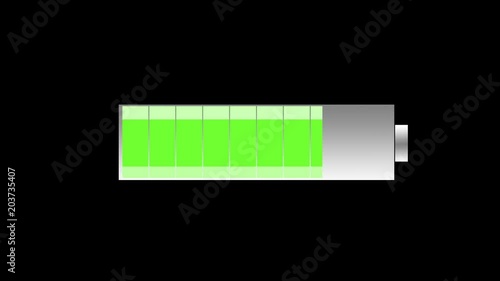 battery low on black background 