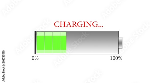 charging battery with percentage