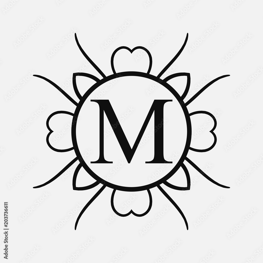 Fototapeta premium Vintage ornamental monogram