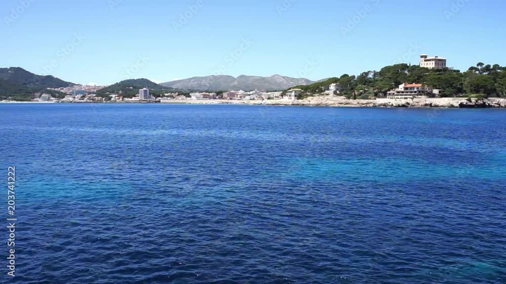 Beautiful coast view of Cala Ratjada on Mallorca island, Spain Mediterranean Sea Beautiful coast view of Cala Ratjada on Mallorca island, Spain Mediterranean Sea