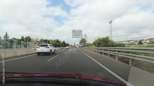 Wallpaper Mural Driving a car on a spanish highway Torontodigital.ca