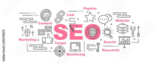 seo vector banner