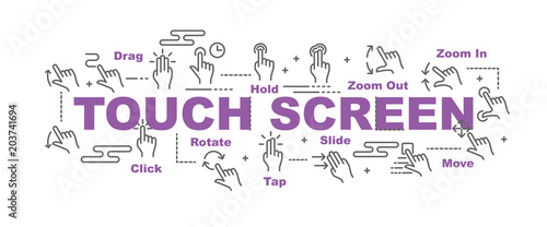 touch screen vector banner