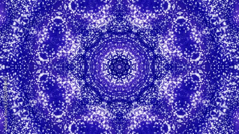 abstract kaleidoscope background of moving blue particles. computer graphics abstract kaleidoscope background of moving blue particles. computer graphics