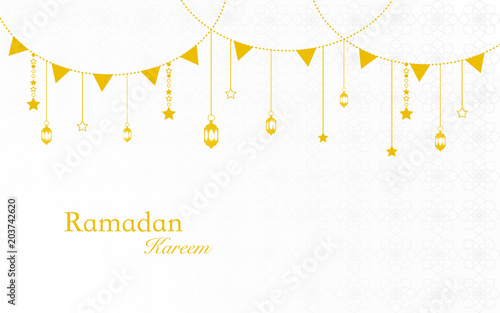 Decorative Ramadan Kareem and Eid vector concept. Illustration of creative islamic graphic design.