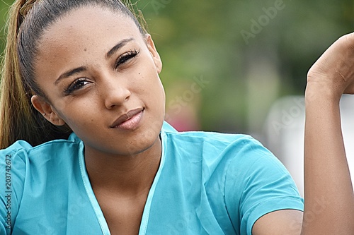 Confused Hispanic Female Nurse