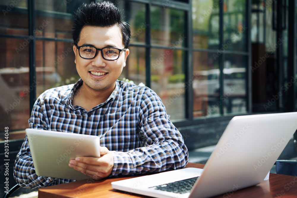 Businessman with digital tablet Businessman with digital tablet