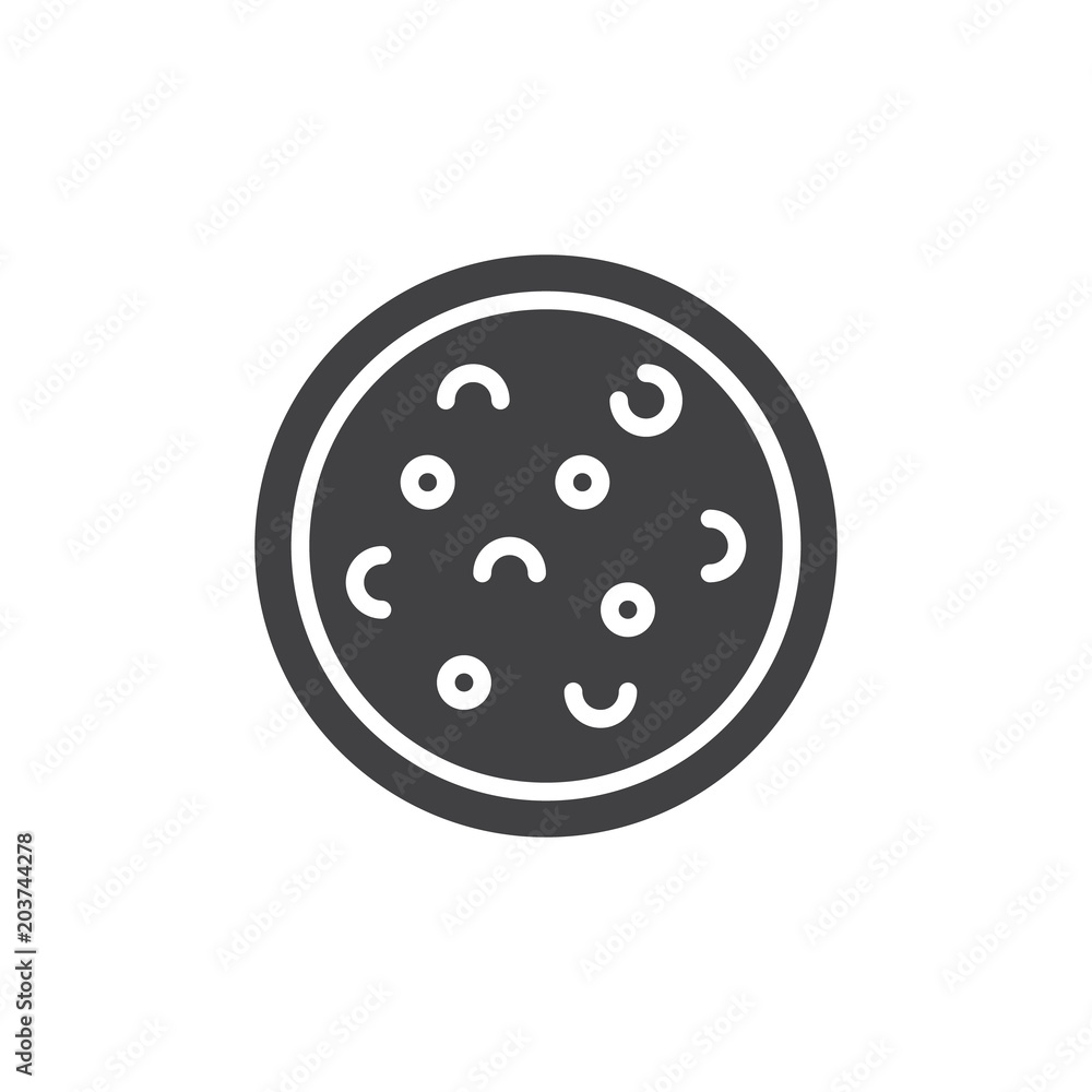 Fototapeta premium Pizza vector icon. filled flat sign for mobile concept and web design. Italian cuisine food simple solid icon. Symbol, logo illustration. Pixel perfect vector graphics