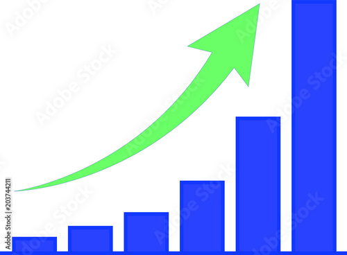 Increasing graph and arrow 