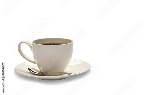  Cup of coffee isolated on white background