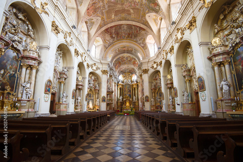 Interior of the Cathedral of St. John the Baptist. Monastery of Minorites. Brno, Czech Republic