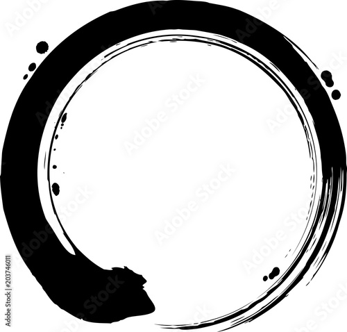 丸　円　黒　筆文字