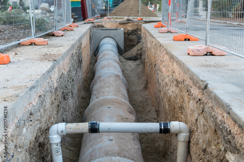 New storm water pipes