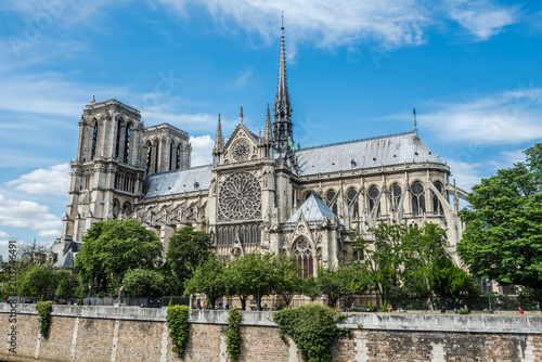 Cathedral of Notre Dame in Paris and the Seine river © dvoevnore