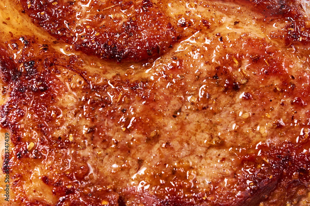 grilled meat steak with spices background, home made grilled meat steak with spices background, home made