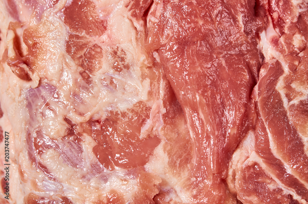Raw fresh pork meat close up background