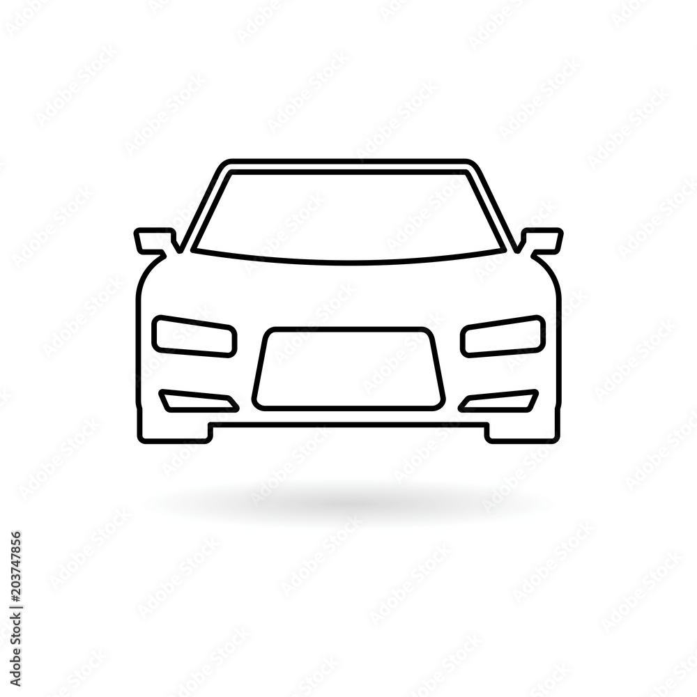 Car line icon, simple vector icon 