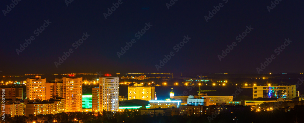 Fototapeta premium Night city - Minsk