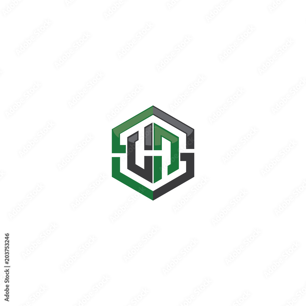 letter h & letter s logo template letter h & letter s logo template