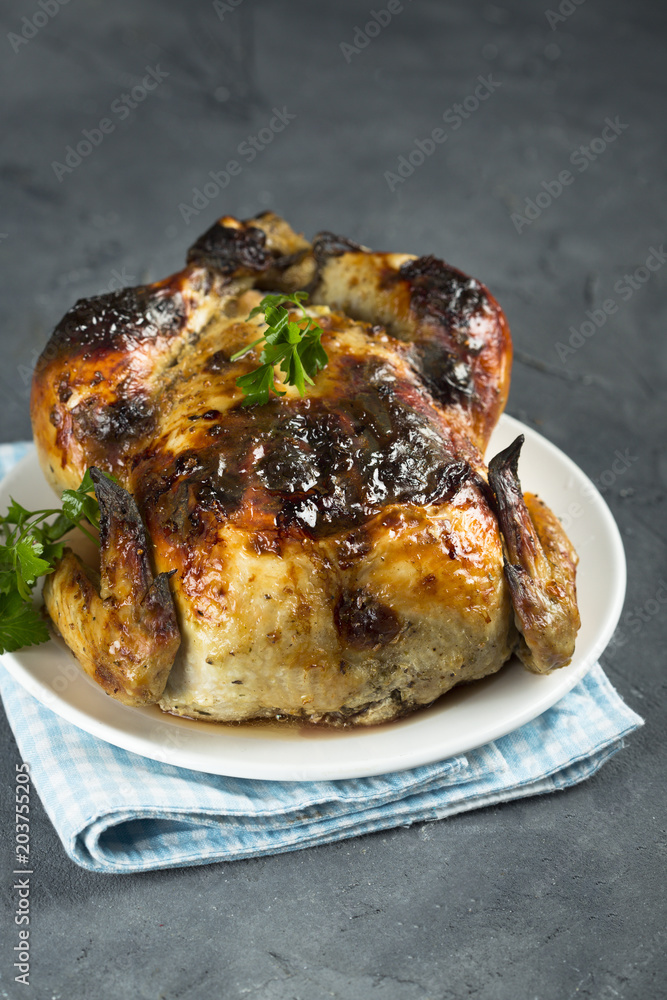 Roasted chicken with fresh parsley Roasted chicken with fresh parsley