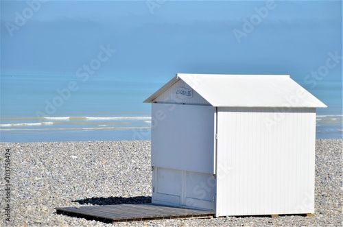 Beach cabin waiting for summer holidays © Christophe