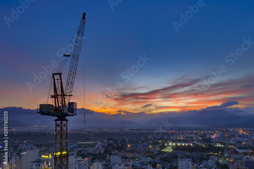 Tower crane in Nha Trang City