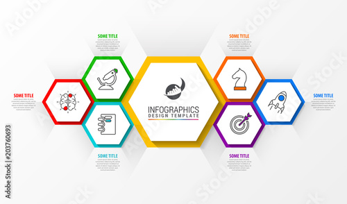 Infographic design template. Business concept with 6 steps