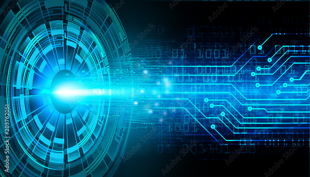 binary circuit board future technology, blue eye cyber security concept background, abstract hi speed digital internet.motion move blur. pixel binary circuit board future technology, blue eye cyber security concept background, abstract hi speed digital internet.motion move blur. pixel