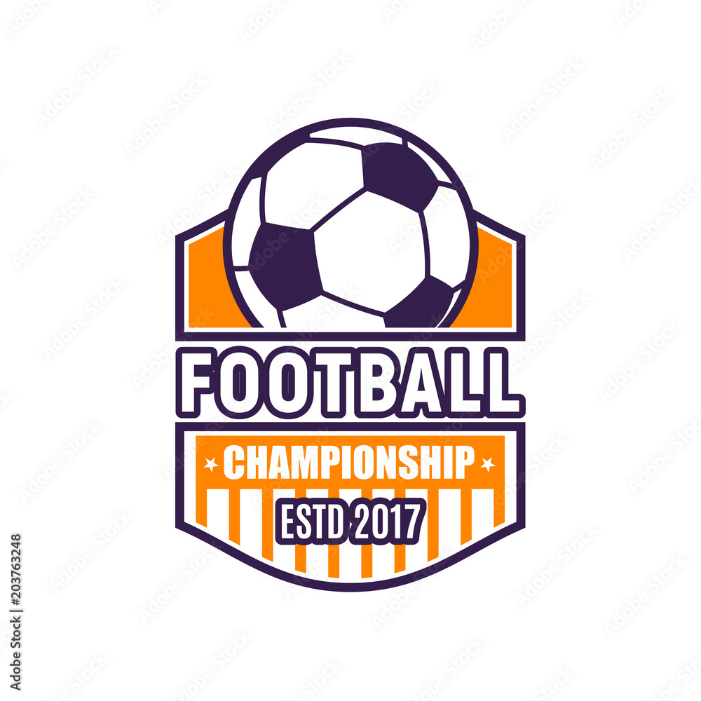 Vector sign for football championship Vector sign for football championship
