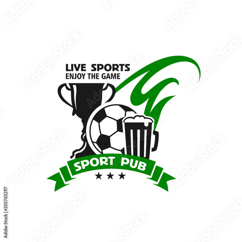 Vector badge for sports pub