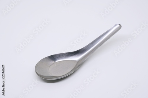 Spoon stainless steel on isolate background