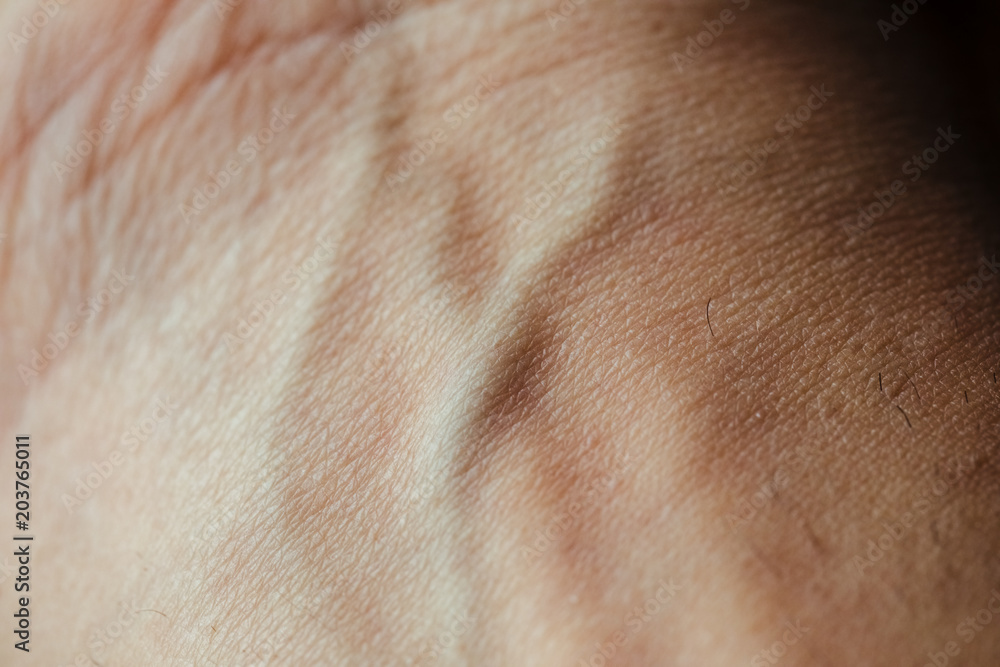 Naklejka premium Close up of hand skin