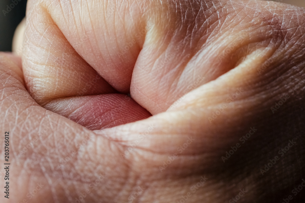 Close up of hand skin Close up of hand skin