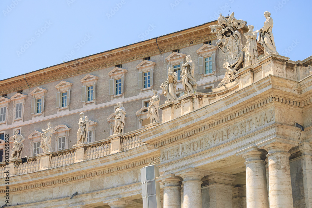 Palacio Apostólico , Papal o del Vaticano , en Ciudad de Vaticano, Roma, Italia