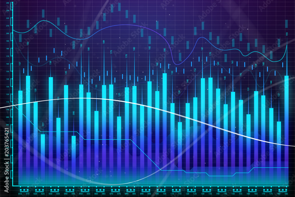 Market growth, finance and trade concept Market growth, finance and trade concept