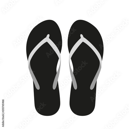 ein paar flipflops schwarz
